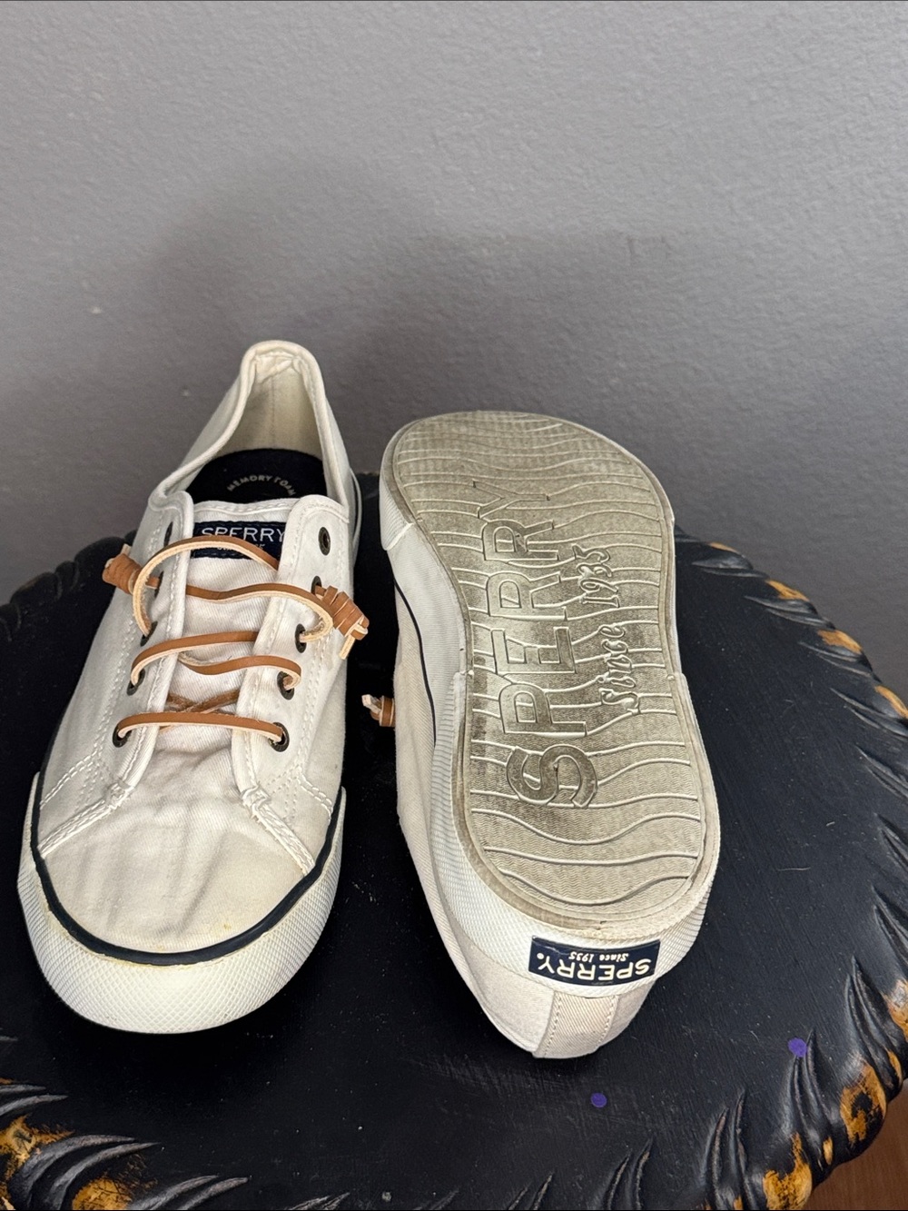 Sperry Women's Pier View sneakers in white canvas, size 11 - Picture 6 of 7